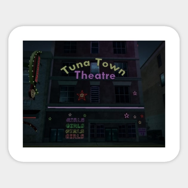 Tuna Town Theatre Sticker by DrRozetta